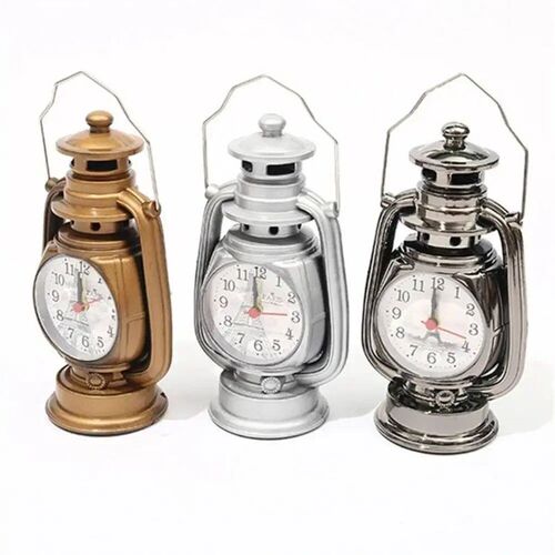 Retro Kerosene Light Alarm Clock Vintage Alarm Clock Table C