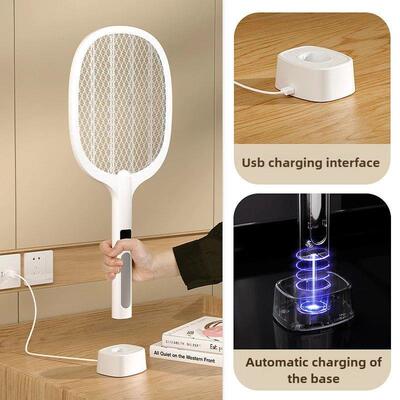 Electric Fly Swatter Handheld Fly Killer and Mosquito Trap L