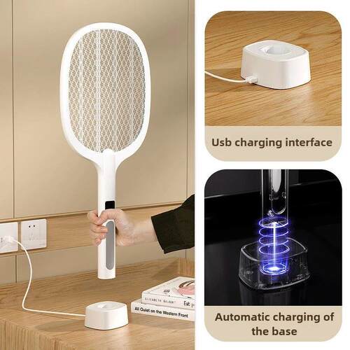 Electric Fly Swatter Handheld Fly Killer and Mosquito Trap L