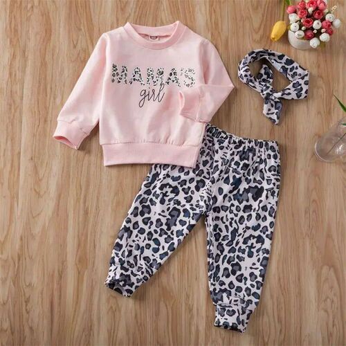 Citgeett Spring Newborn Baby Girl Long Sleeve Pink Top Leopa