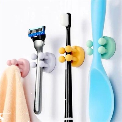 Ins Silicon Razor Holder Self Adhesive Toothbrush Key Towel