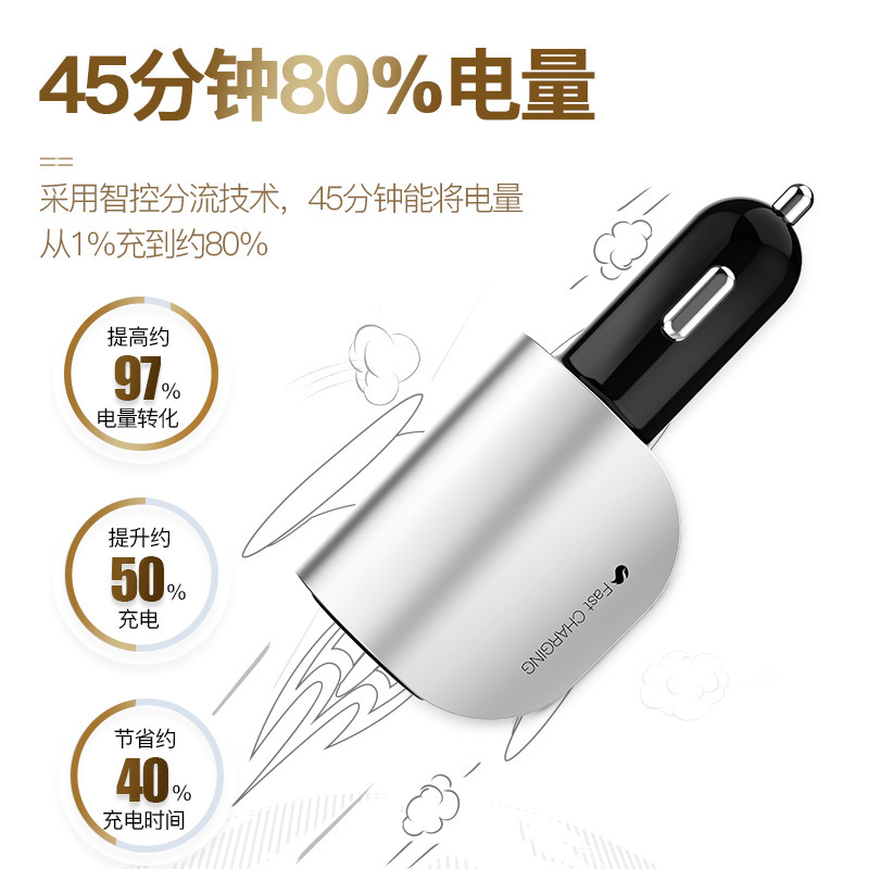 车载充电器汽车用多功能点烟转换插头usb接口车充转接多用转接头