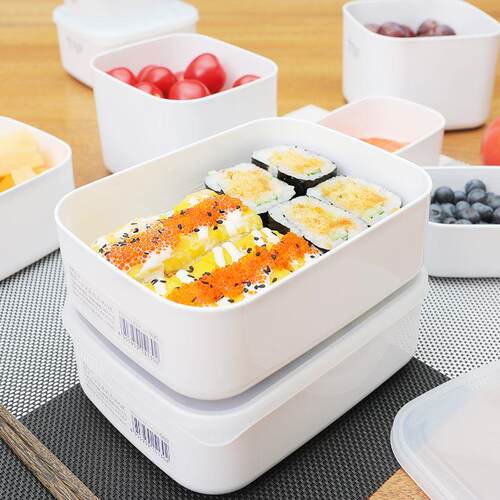 Heat resistant glass lunch box fresh-keeping box separation