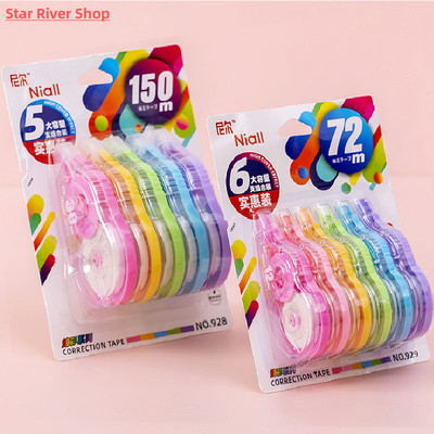 6pcs/set 72/150M Large-capacity Correction Tape White Out Co