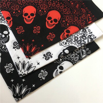 More Colorfull Printed Skull Paisley Geometric Cotton Bandan