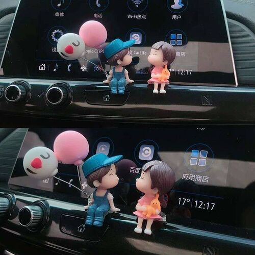 Car Decoration Cute Cartoon Couples Action Figure Figurines