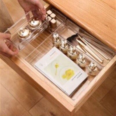 Drawer Organizer Storage Box Plastic Sundries Container Divi