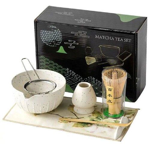 4/7pcs New Bamboo Ceramic Japanese Matcha Tea Set with