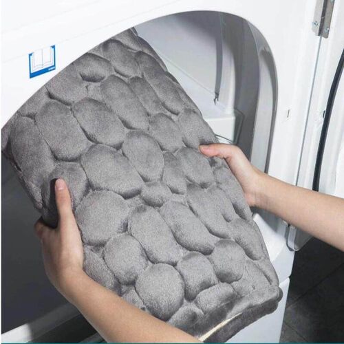 Cobblestone Embossed Bath Mat Non-slip Carpets In Wash 地垫