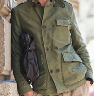 Mens uniform top with monochrome style fashion temperament