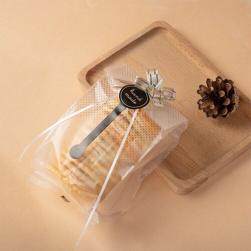 Black Matte Dotted Cookie Bags SelfSealing Food Bags for Bak