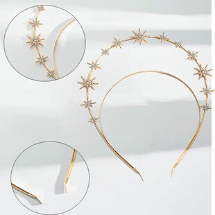 Halo Crown Star Goddess Crown Headband Halo Crowns for Women