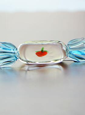 彩色琉璃糖果纯手工玻璃工艺品手作工艺家居装饰品童年儿时礼物