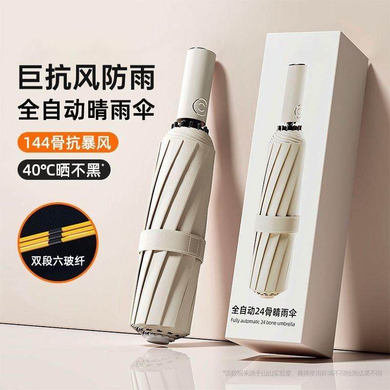 伞自动24骨雨伞大号超大太阳伞防紫外线黑胶女防晒遮阳n伞工