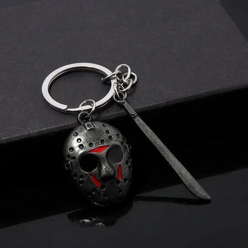 Horror Movie Keychain Jaon Hockey Mak Kinfe Metal Keyring Fo