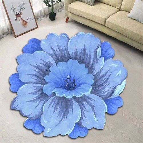 Small Flower Shaped Carpets Lotus Floor Mat For Living Room