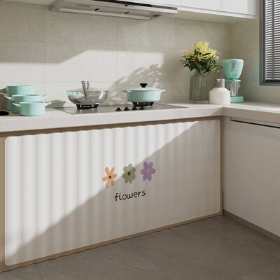 Shelter Curtain Cabinet Slide-type Paste Cloth Curtain Kitch