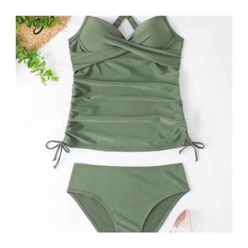 2023 Tankini Set Swimsuit Women Printed Swimwear Female Push