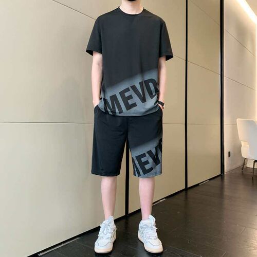Ice Silk Quick-drying Mens Suit Short-sleeved Shorts Summer