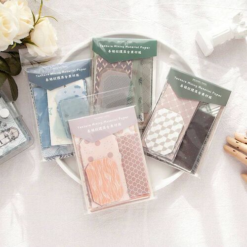 60 pcs Scrapbook Material paper Set Decorative collage mater