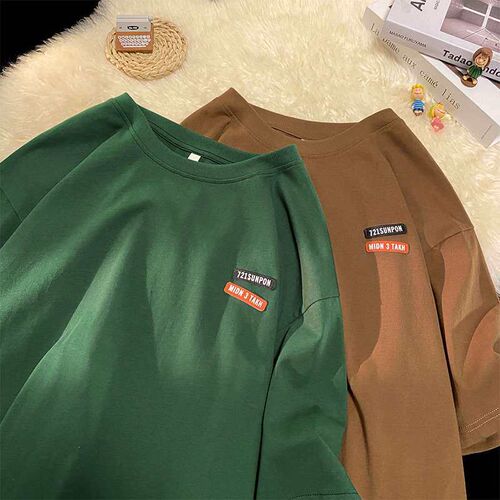 Summer New tendy Letter Loose Round Neck Short-sleeved T-shi
