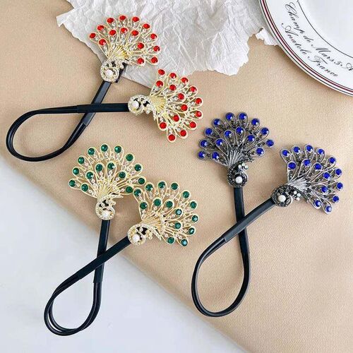 2025 New Style Elegant Crystal-like Peacock Bun Maker Lazy T