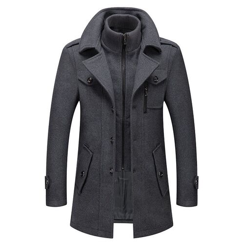 2025 Autumn And Winter Mens Business Wool Coat Fashion Doub