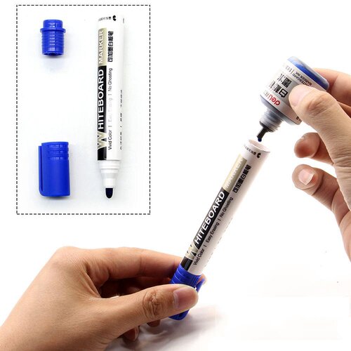 Deli Office School Erasable Whiteboard Marker Pen加墨Oil Ink
