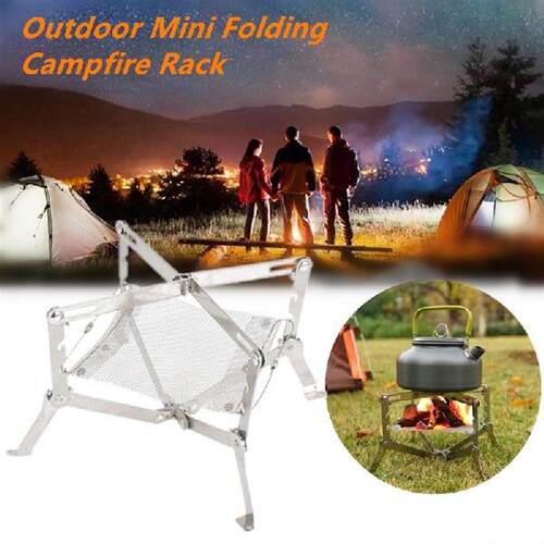 Outdoor Stainless Steel Folding Mini Camping Wood Burning