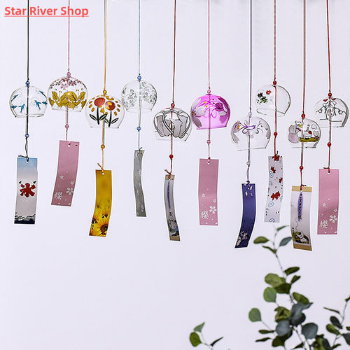1PC Japanese Wind Bell Japan Wind Chimes Handmade Glass Furi