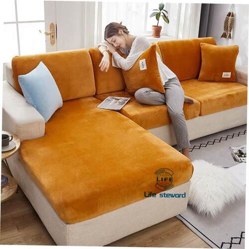 Velvet Sofa seat Thick Elastic 1/2/3/4 Seater Sofa Cover for