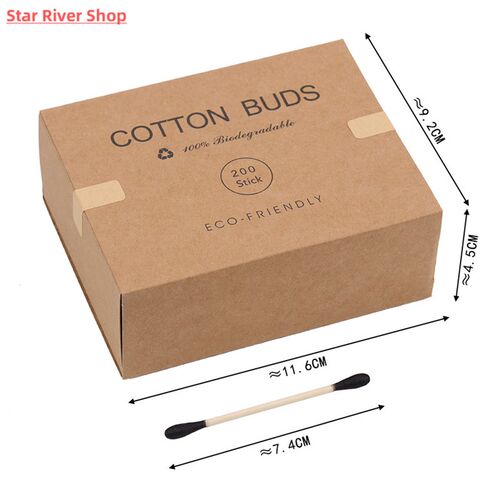 200PCS/Box Double Head Cotton Swab Bamboo Sticks Cotton Swab