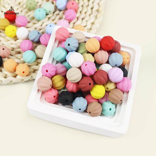 50Pcs/Set Silicone Beads Baby Sets kittens Round Beads Sets
