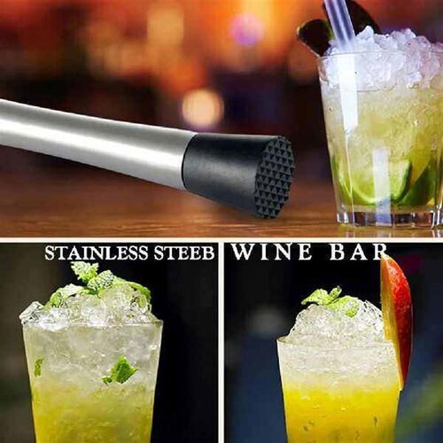 Professional Cocktail Mixer Muddler Comfortable Grip Handle