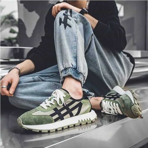 Mens Shoes Fashion Breathable Flat Shoes for Man Outdoor Ma