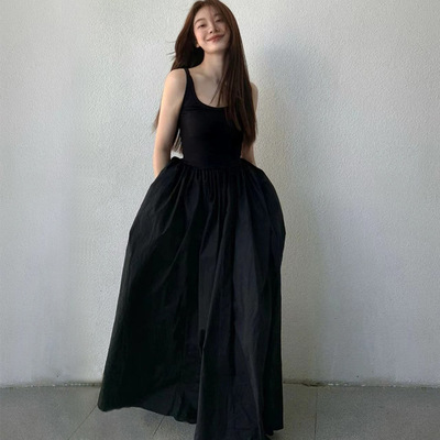 HOUZHOU Vintage Slip Long Dress for Women Evening Formal