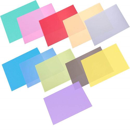 led light filter color film 11 color color gel plate flash f