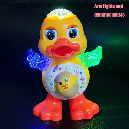 Electronic Toys Dancing Duck Funny Blink Eyes Flashing Light