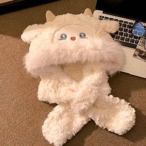 Cute Cartoon Ears Movable Lamb Thickened Warm-keeping Wool H