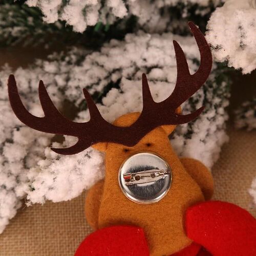 Light Up Christmas Brooch - Santa Snowman Bear Pin for Kids