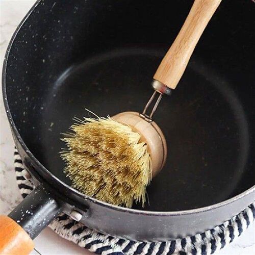 Pot Brush With Ergonomic Long/Short Round Handle High