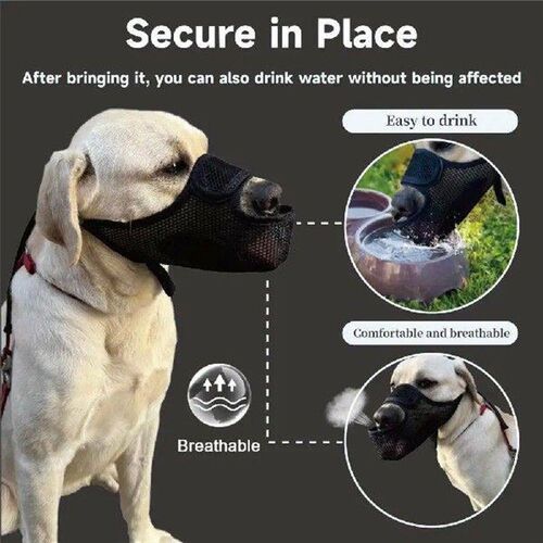 Soft Dog Muzzle Comfortable Mesh Dog Muzzle Adjustable