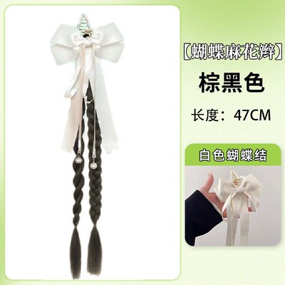 Hair Braid Ponytail Womens Bow Clip Natural Sweet Twist Brai
