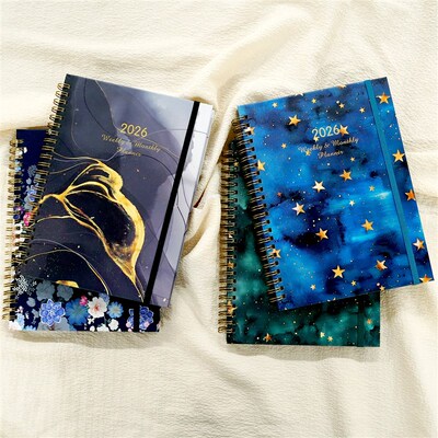 English 2026 Schedule Planner Notepad 12 Months Wear-resista