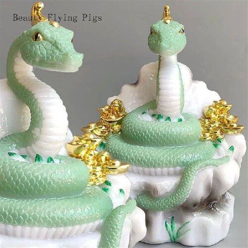 1PCS resin Chinese biomimetic animal python home foyer
