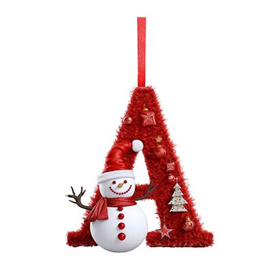 New Christmas Tree Decoration 2D Letter Pendant Acrylic 26 L