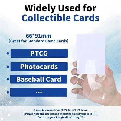 100/200/500 Counts Card Sleeves for Trading Card,Soft Baseba