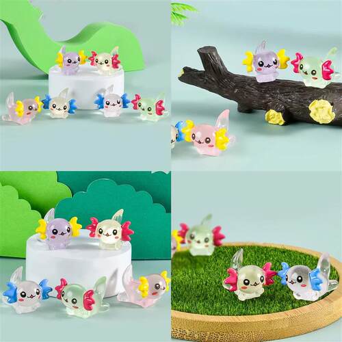 10-30pcs Mini Resin Axolotl Animals Tiny Axolotl Figurine fo