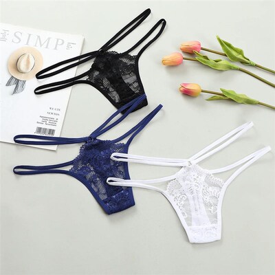 Sexy Thongs Women Sexy Lace Underpants S-L Low-Rise G-string