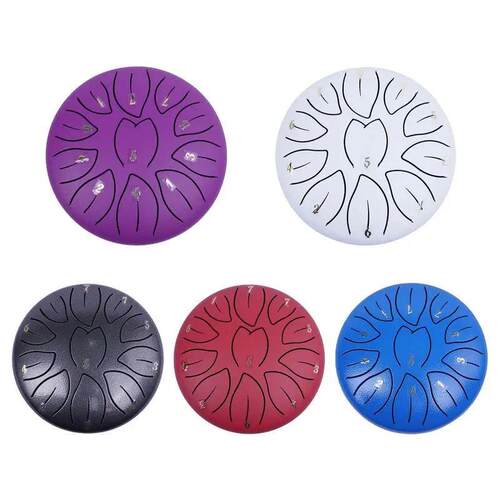 6 Inch 11 Tones Steel Tongue Drum Outdoors Rain Drum Instrum
